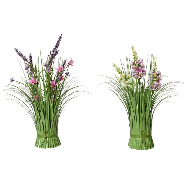 Ramo de florecitas de lavanda poliéster, 13 x 13 x 30 cm, colores surtidos